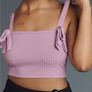 NWT Anthropologie Ribbed Bow Knit Tank Top